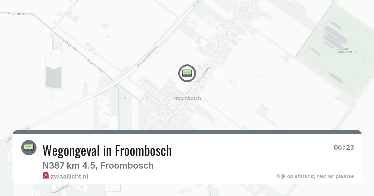 Wegongeval in Froombosch — 16 feb 2026