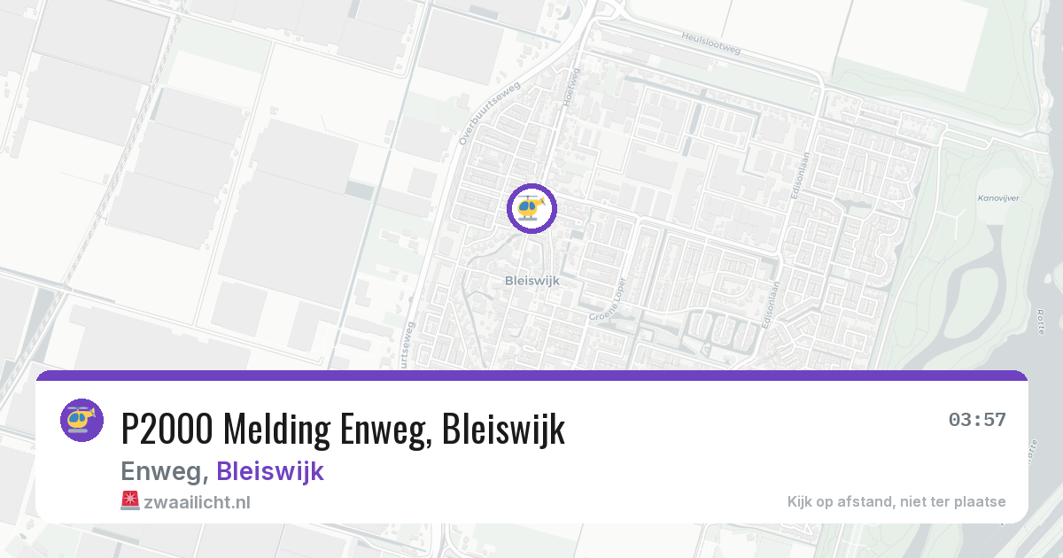 P2000 Melding Enweg, Bleiswijk — 5 jul 2026