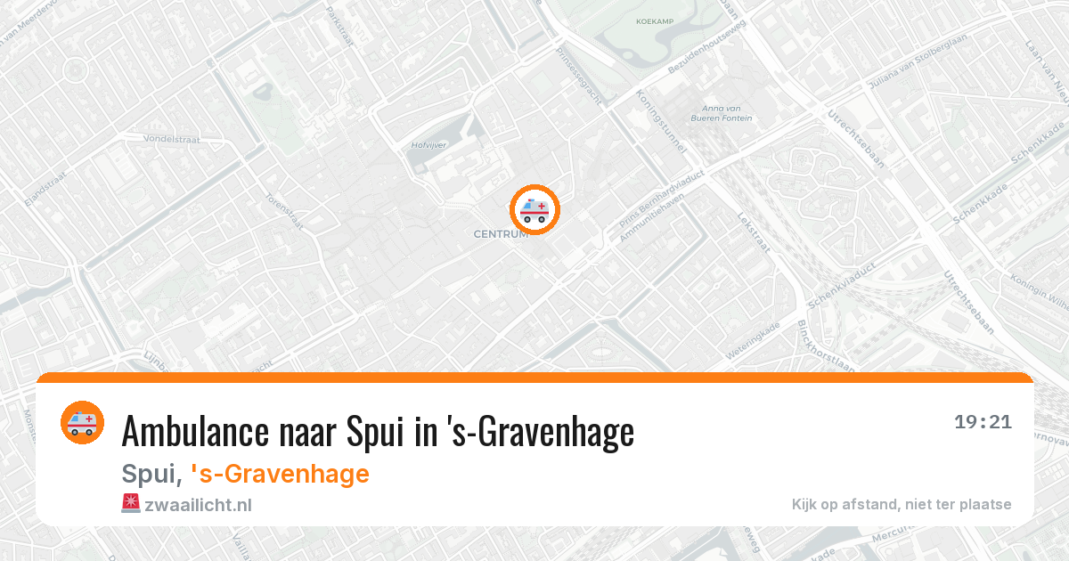 Ambulance naar Spui in 's-Gravenhage — 20 feb 2026
