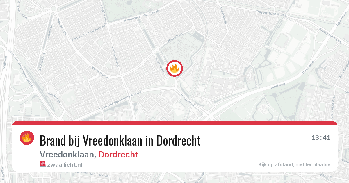 Brand bij Vreedonklaan in Dordrecht — 14 jul 2026