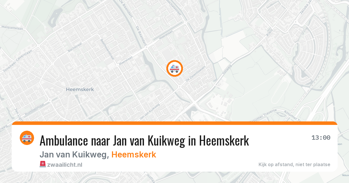 Ambulance naar Jan van Kuikweg in Heemskerk — 9 jul 2026