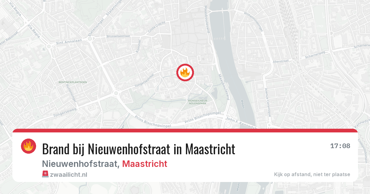Brand bij Nieuwenhofstraat in Maastricht — 25 mei 2026
