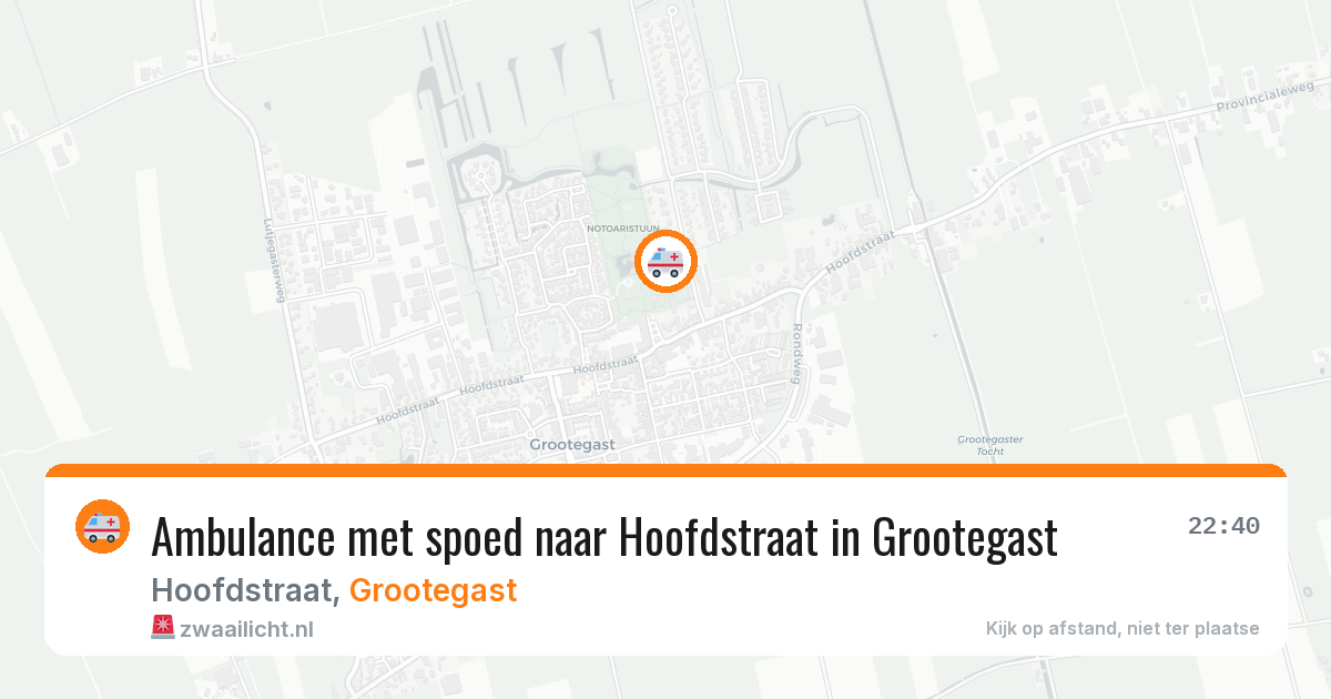 Ambulance met spoed naar Hoofdstraat in Grootegast — 27 jun 2026