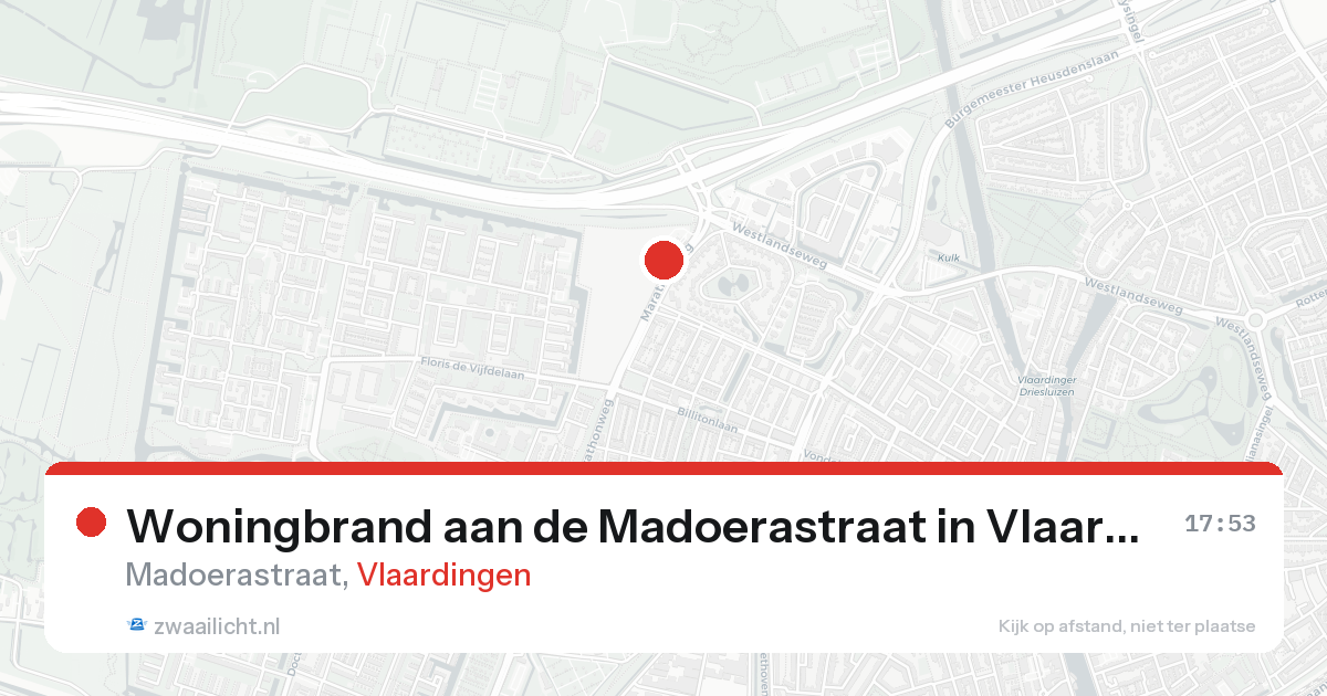 Woningbrand aan de Madoerastraat in Vlaardingen — 31 jan 2026
