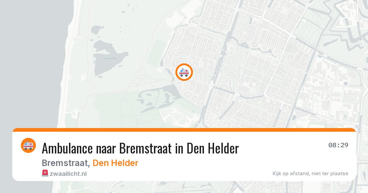 Ambulance naar Bremstraat in Den Helder — 6 apr 2026