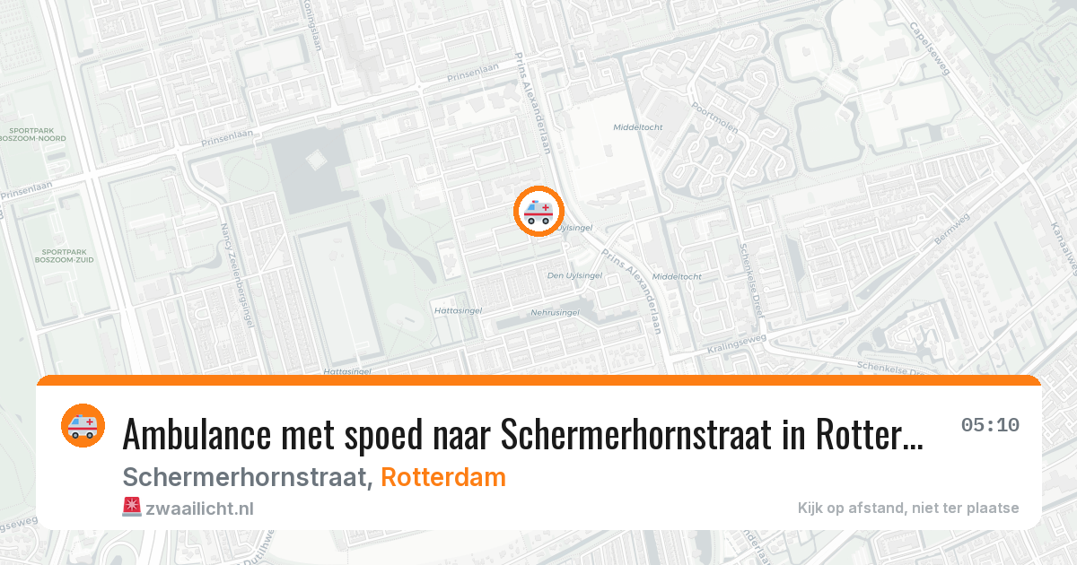 Ambulance met spoed naar Schermerhornstraat in Rotterdam — 18 jul 2026