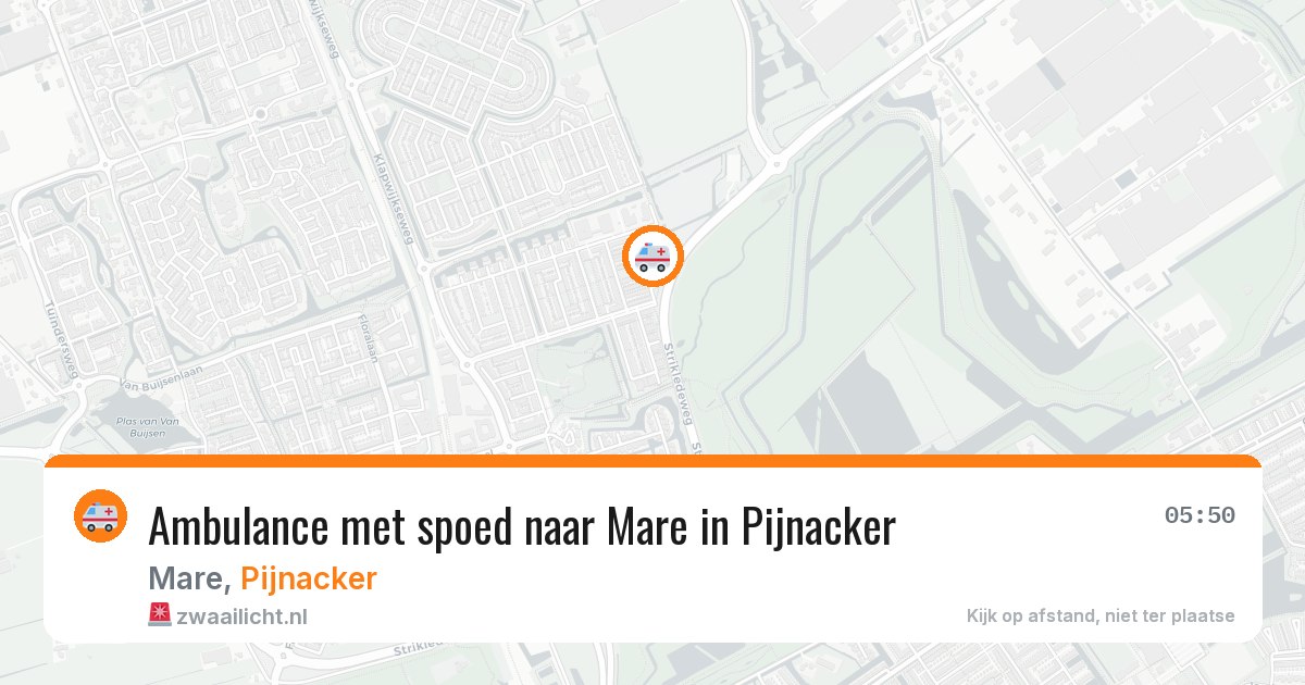Ambulance met spoed naar Mare in Pijnacker — 28 jul 2026