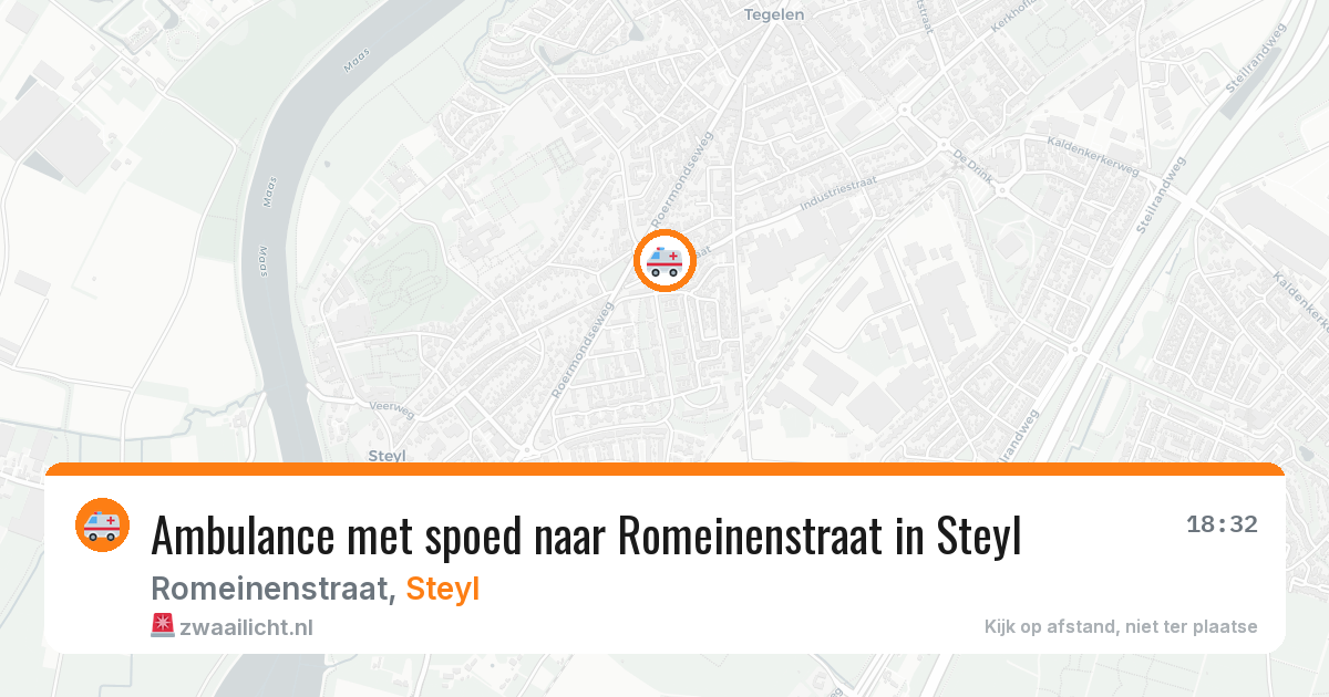 Ambulance met spoed naar Romeinenstraat in Steyl — 2 jun 2026