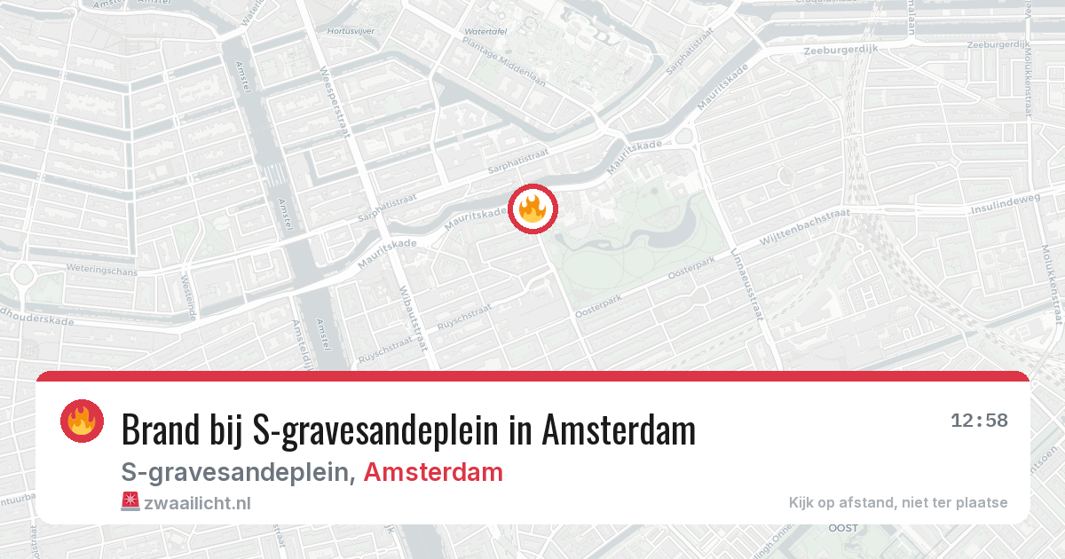 Brand bij S-gravesandeplein in Amsterdam — 4 jun 2026