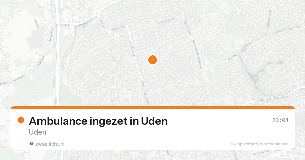 Ambulance ingezet in Uden — 15 aug 2026
