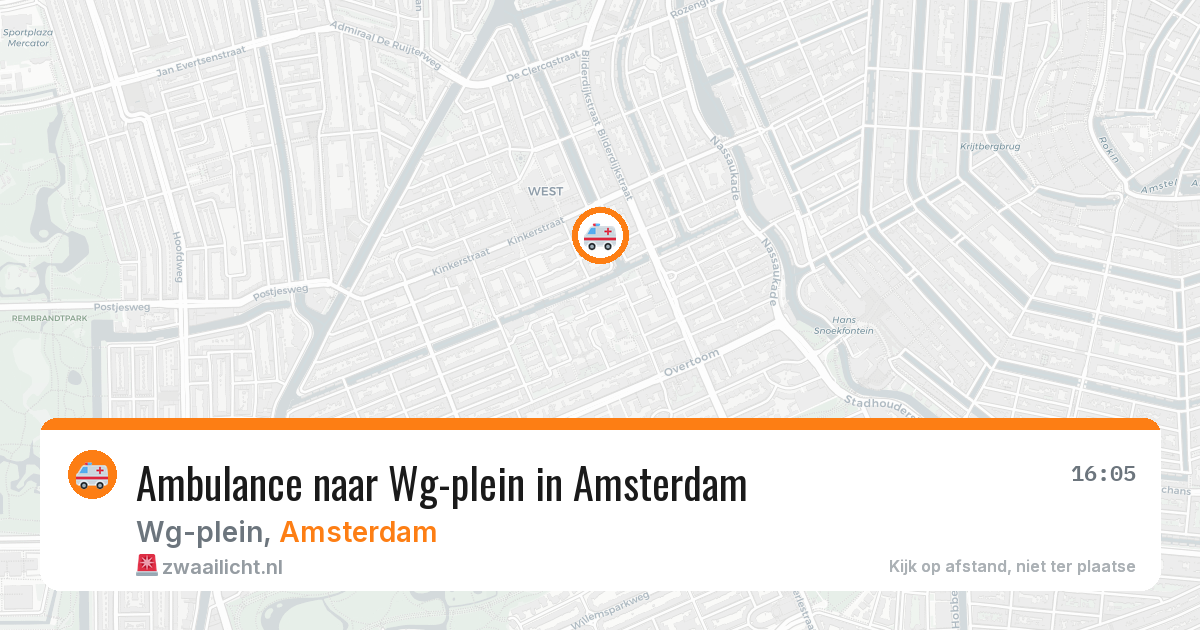Ambulance naar Wg-plein in Amsterdam — 27 jul 2026