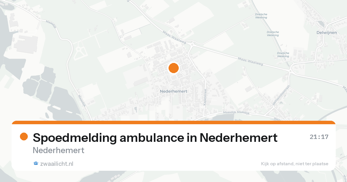 Spoedmelding ambulance in Nederhemert — 7 aug 2026