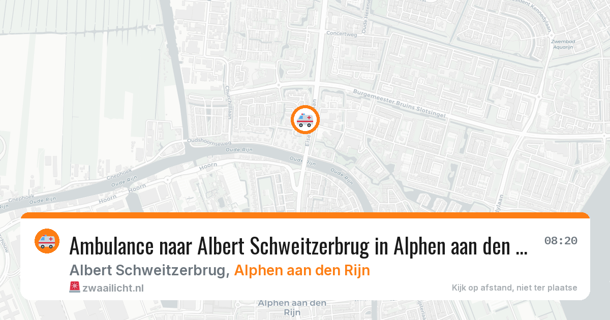 Ambulance naar Albert Schweitzerbrug in Alphen aan den Rijn — 17 jun 2026