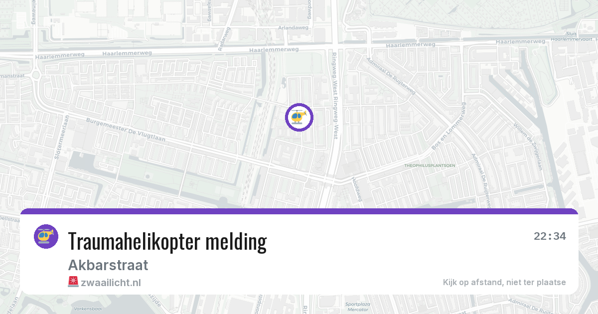 Traumahelikopter melding — 25 apr 2026