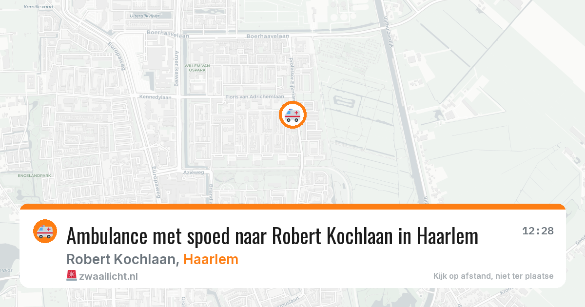 Ambulance met spoed naar Robert Kochlaan in Haarlem — 4 jul 2026