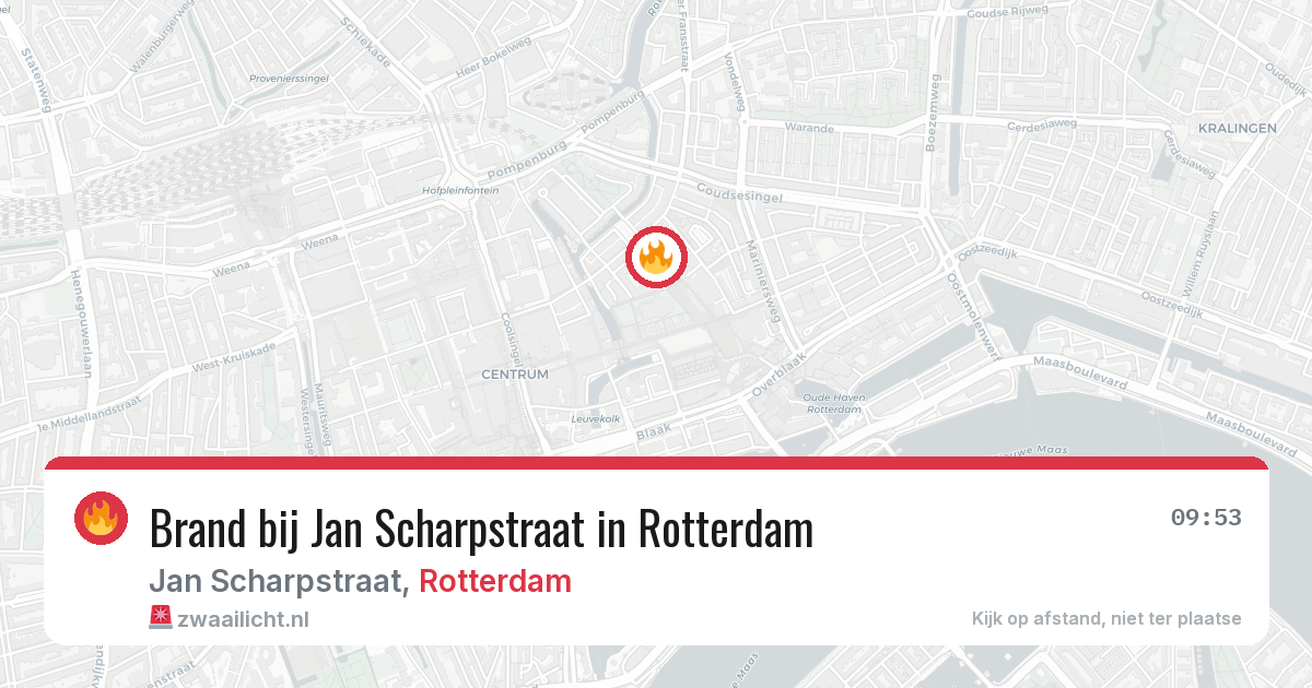 Brand bij Jan Scharpstraat in Rotterdam — 3 mrt 2026
