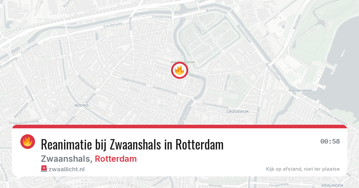 Reanimatie bij Zwaanshals in Rotterdam — 13 jun 2026