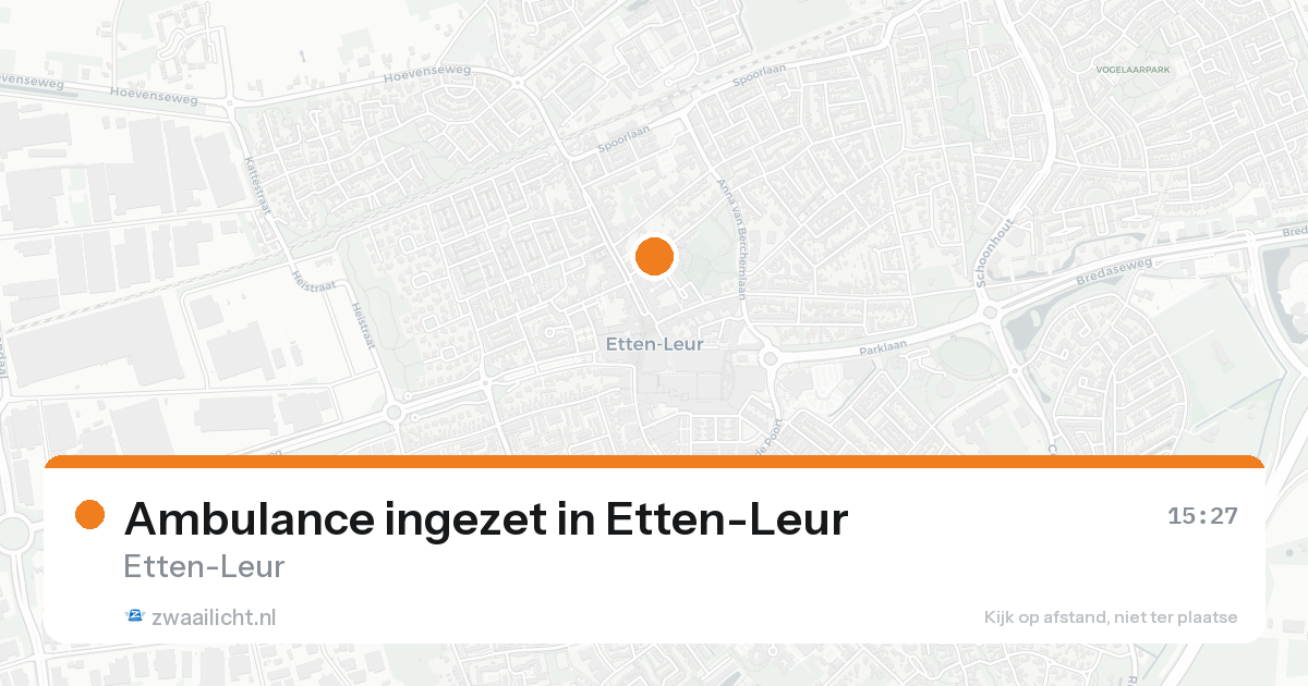 Ambulance ingezet in Etten-Leur — 30 jan 2026