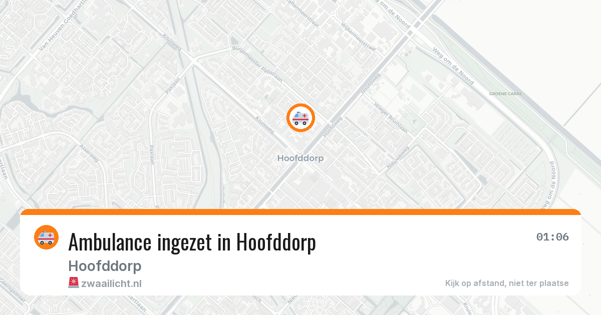 Ambulance ingezet in Hoofddorp — 22 mei 2026