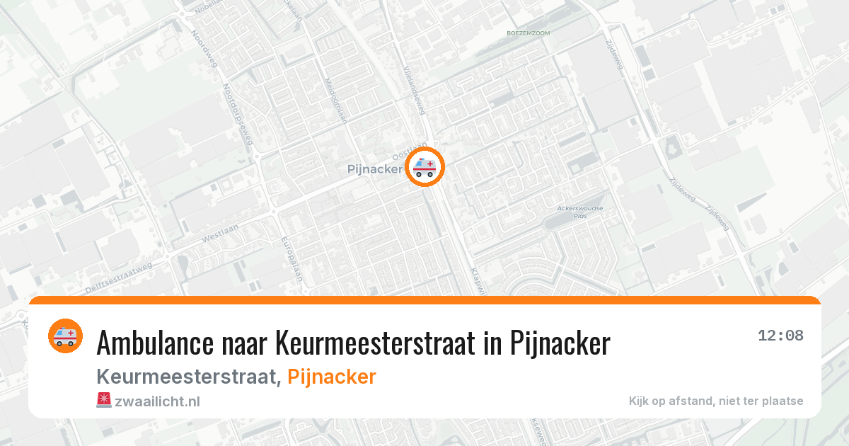 Ambulance naar Keurmeesterstraat in Pijnacker — 7 aug 2026