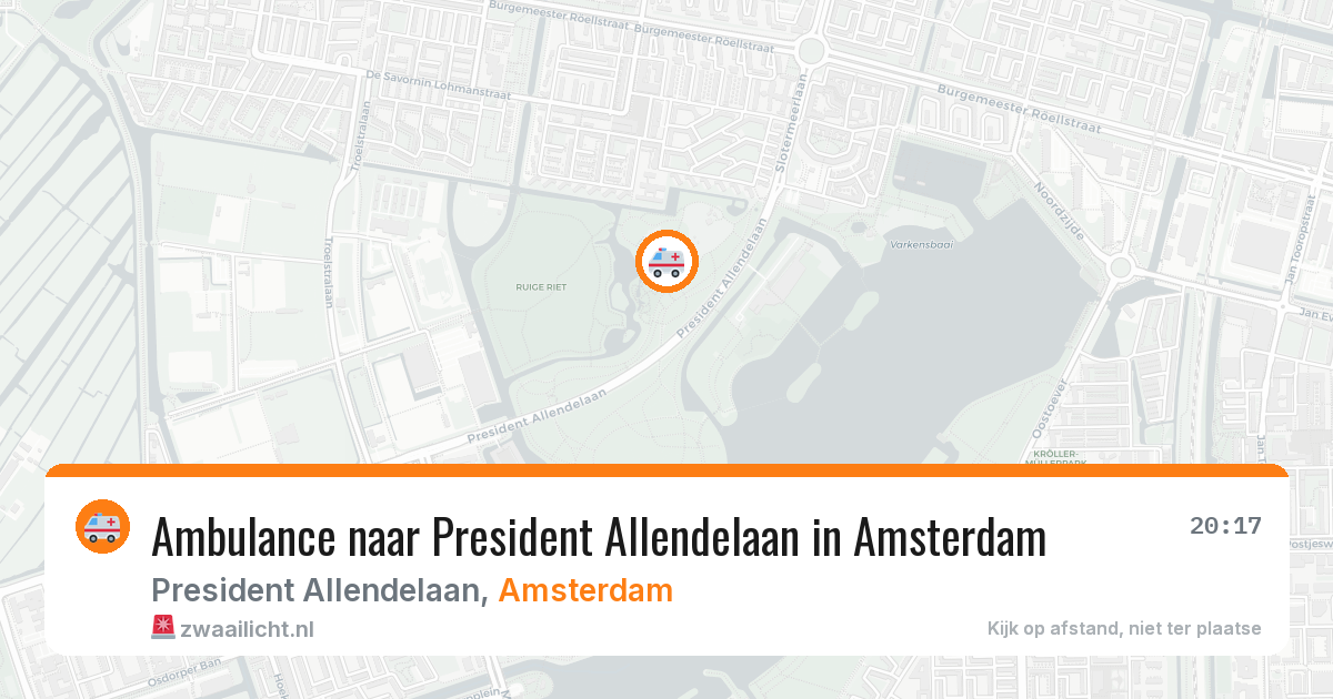 Ambulance naar President Allendelaan in Amsterdam — 26 mrt 2026