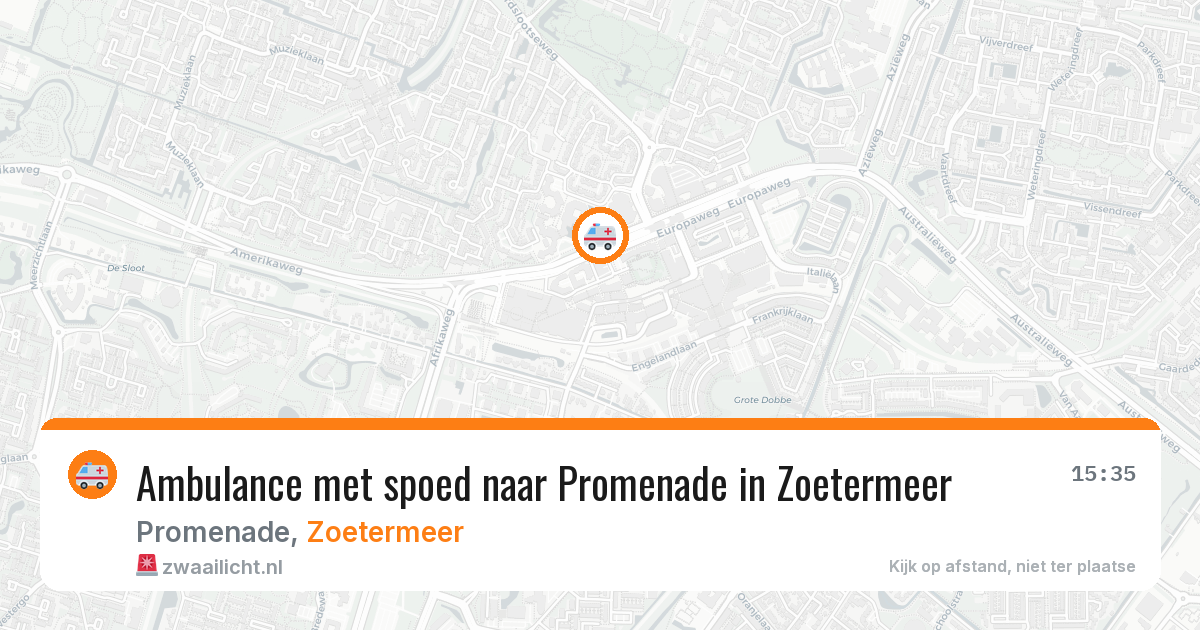 Ambulance met spoed naar Promenade in Zoetermeer — 21 feb 2026
