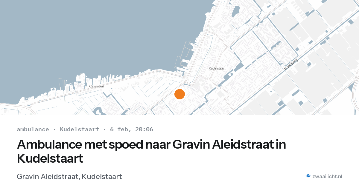 Ambulance met spoed naar Gravin Aleidstraat in Kudelstaart — 6 feb 2026