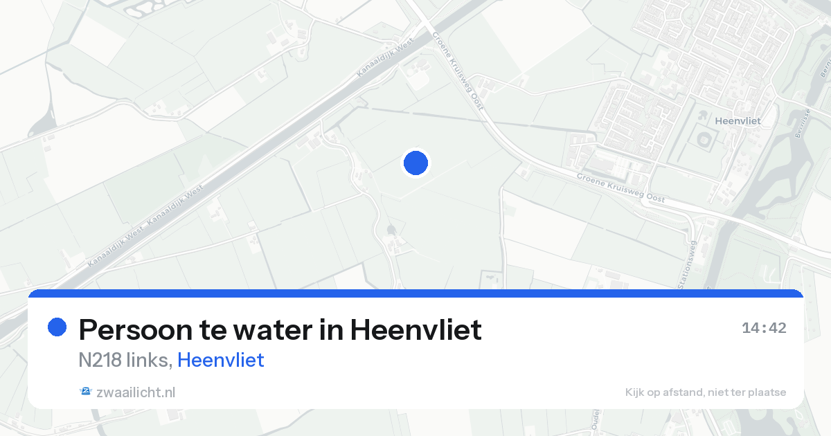 Persoon te water in Heenvliet — 25 aug 2026