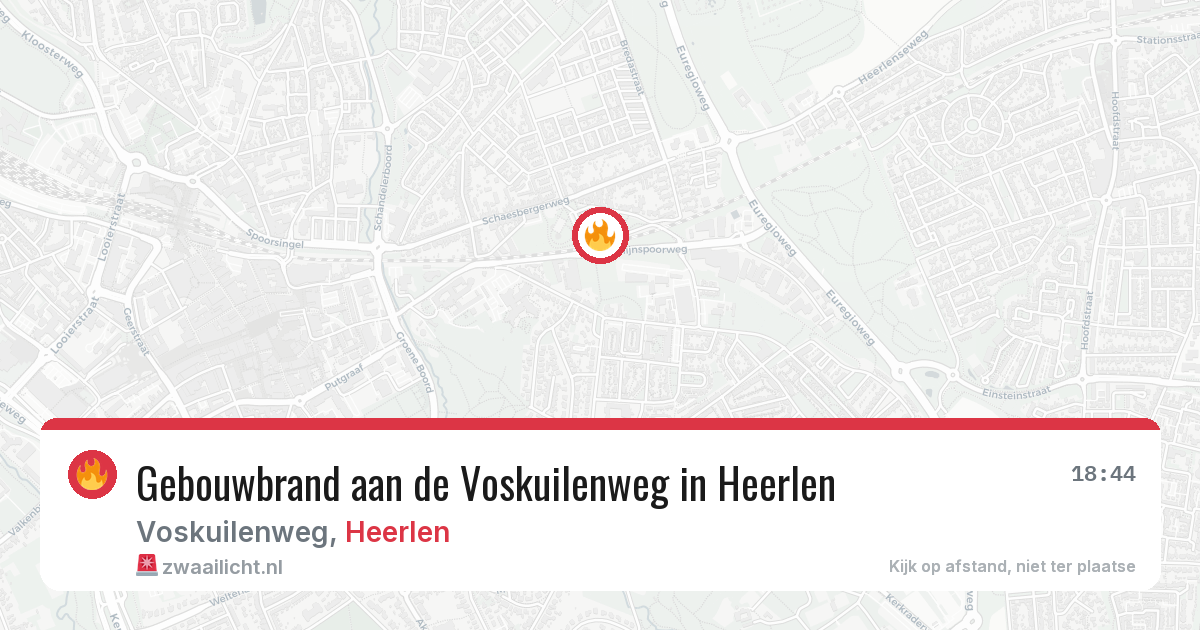 Gebouwbrand aan de Voskuilenweg in Heerlen — 30 jun 2026