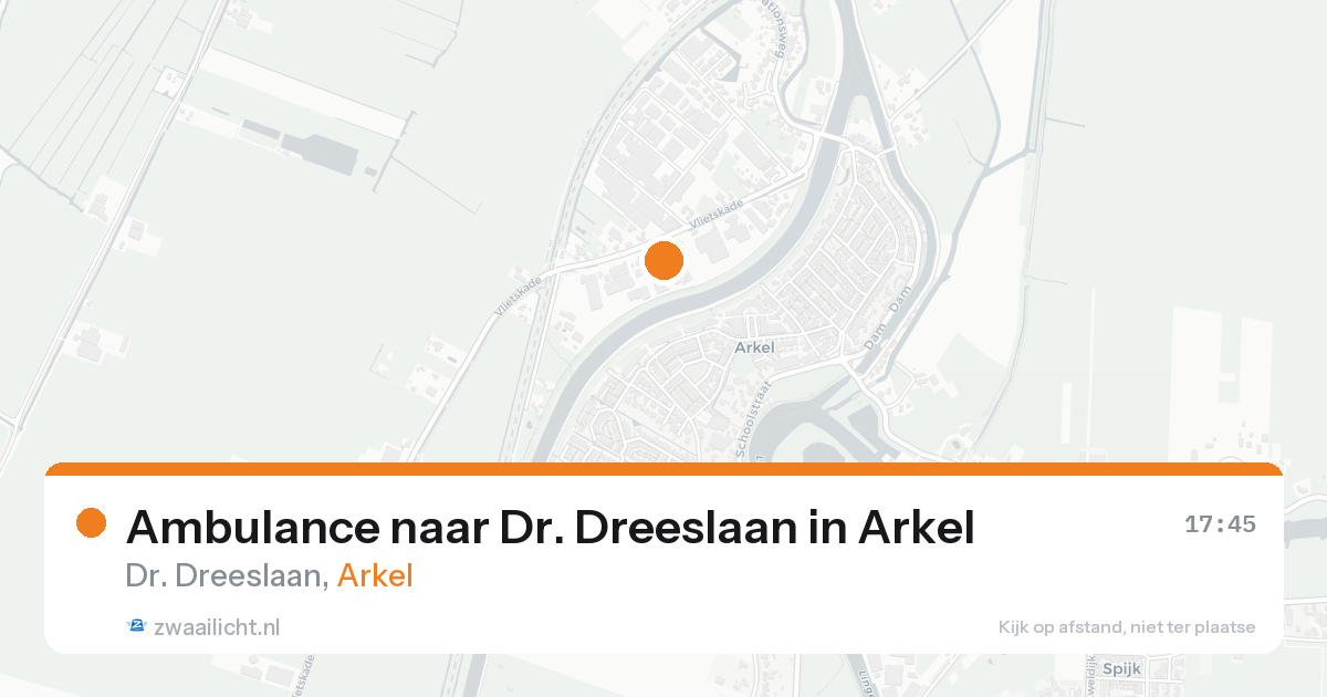 Ambulance naar Dr. Dreeslaan in Arkel — 25 aug 2026