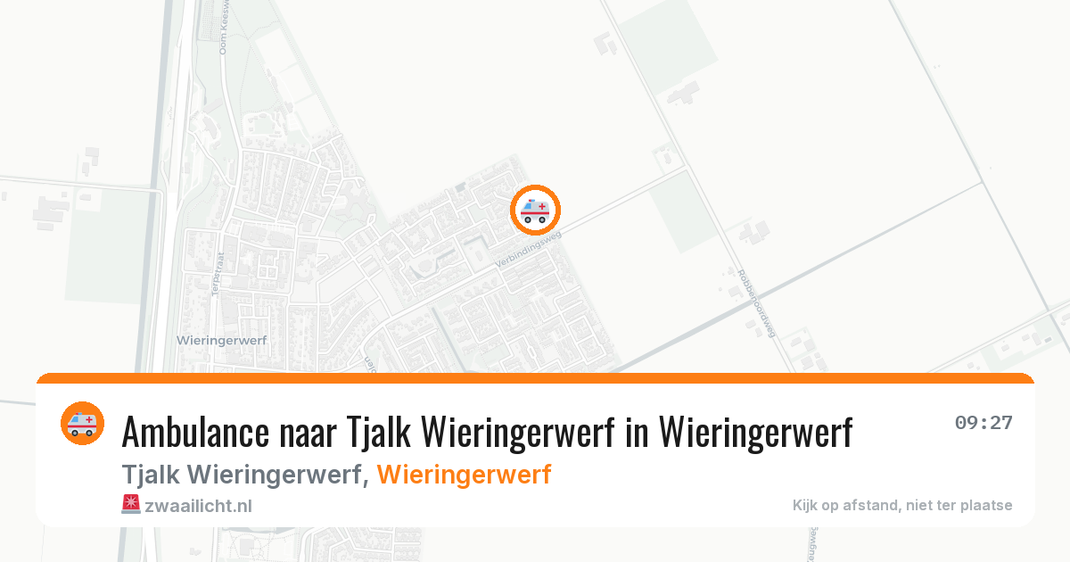 Ambulance naar Tjalk Wieringerwerf in Wieringerwerf — 5 aug 2026