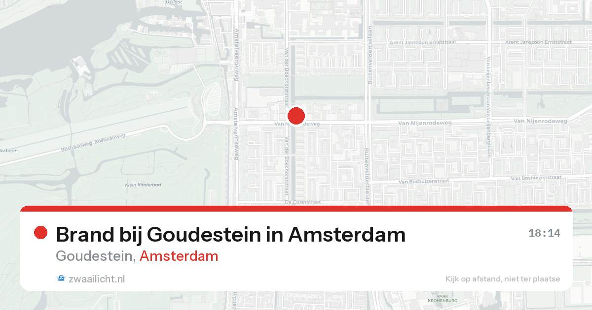 Brand bij Goudestein in Amsterdam — 23 aug 2026