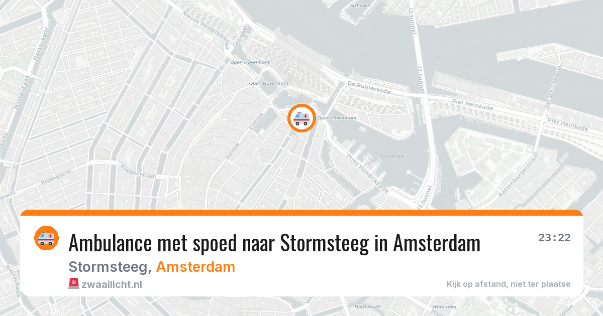 Ambulance met spoed naar Stormsteeg in Amsterdam — 19 apr 2026