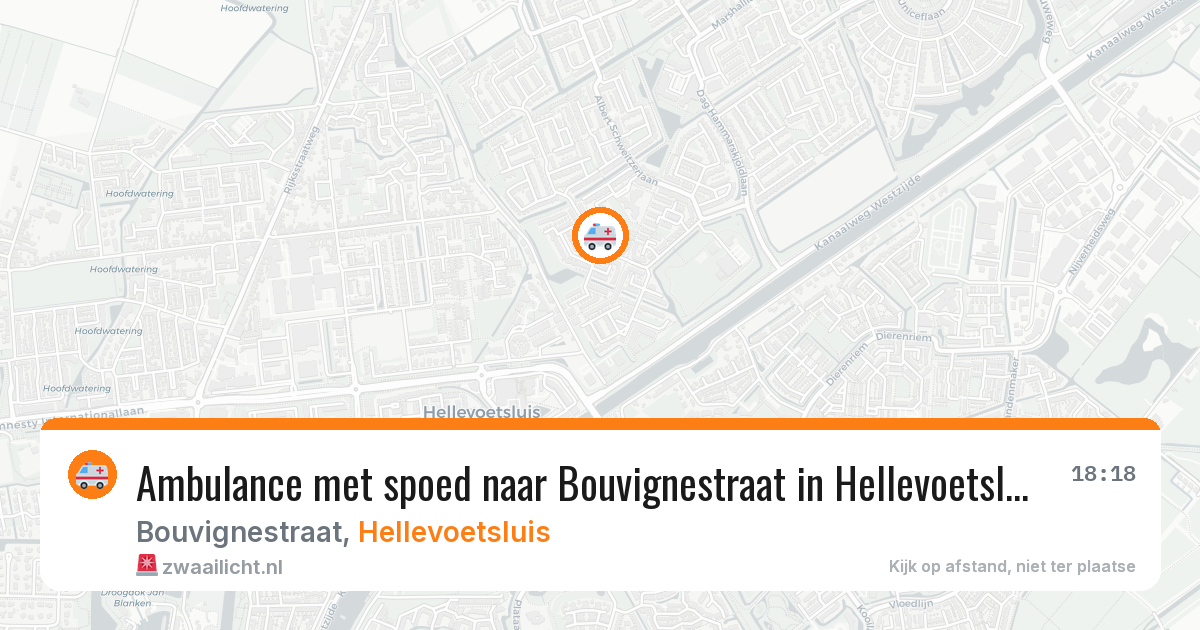 Ambulance met spoed naar Bouvignestraat in Hellevoetsluis — 23 jun 2026