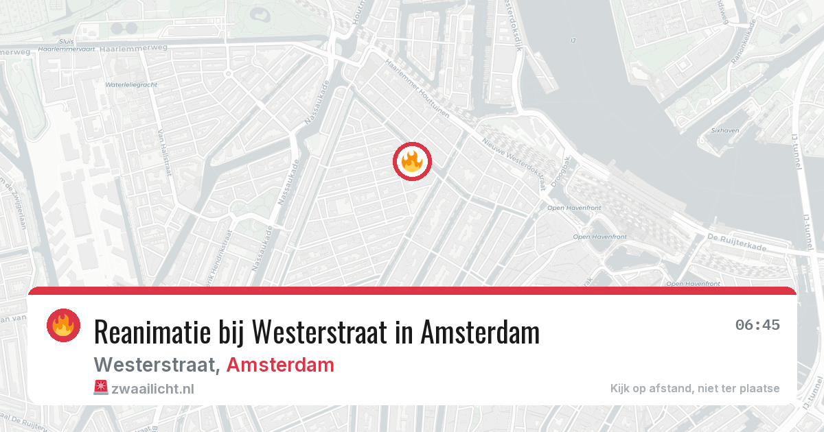 Reanimatie bij Westerstraat in Amsterdam — 29 jul 2026