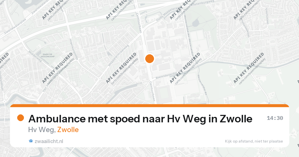 Ambulance met spoed naar Hv Weg in Zwolle — 26 aug 2026
