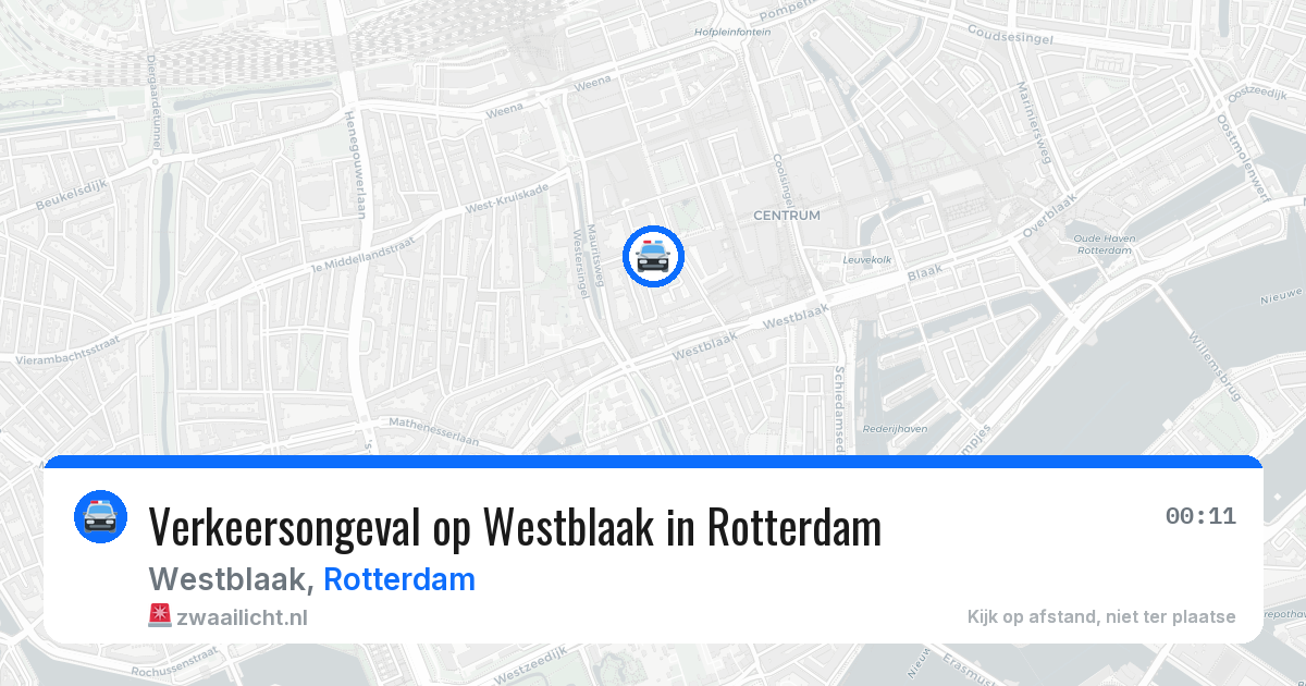 Verkeersongeval op Westblaak in Rotterdam — 31 jul 2026