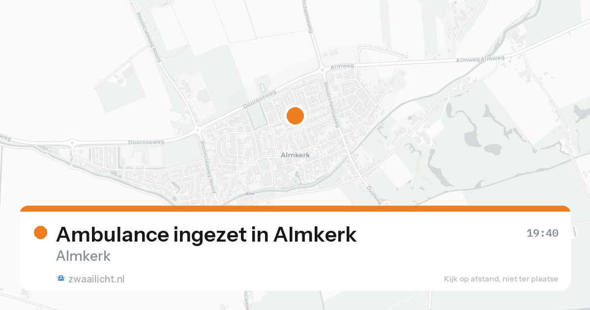 Ambulance ingezet in Almkerk — 4 jun 2026