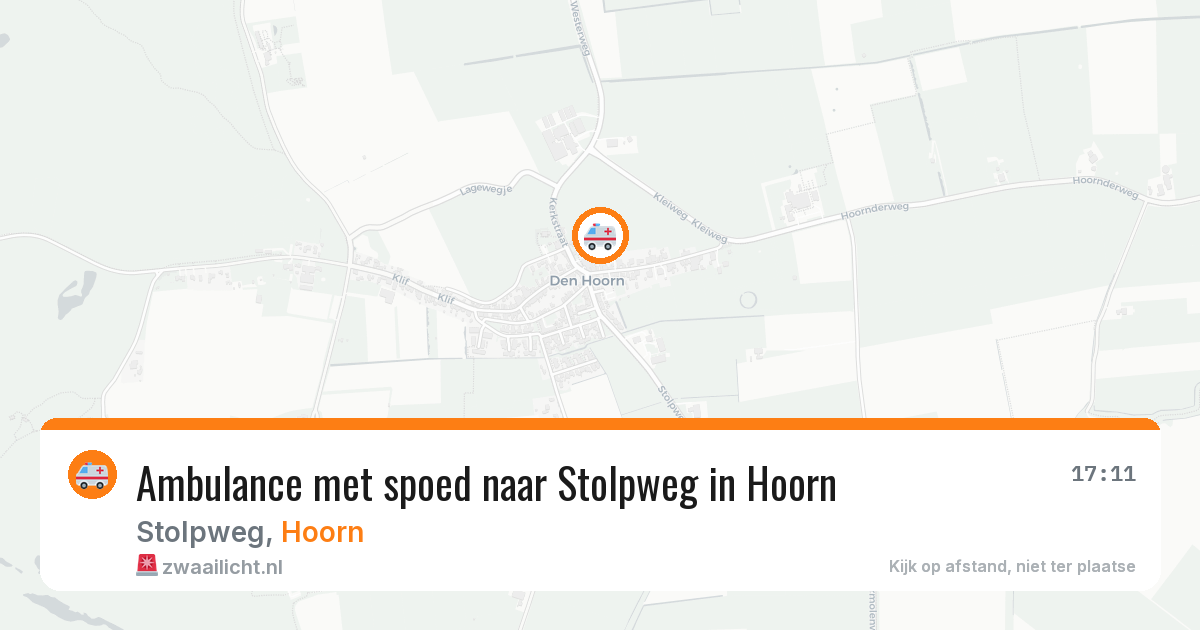 Ambulance met spoed naar Stolpweg in Hoorn — 16 mrt 2026