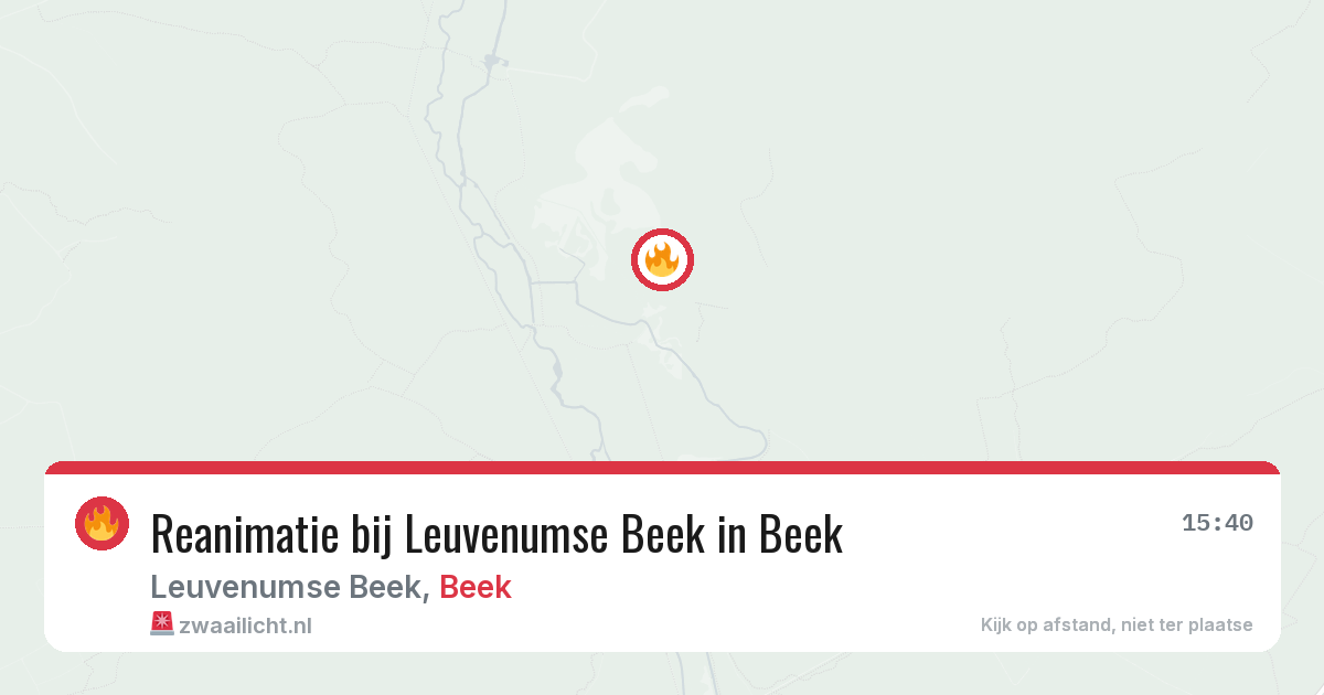 Reanimatie bij Leuvenumse Beek in Beek — 5 aug 2026