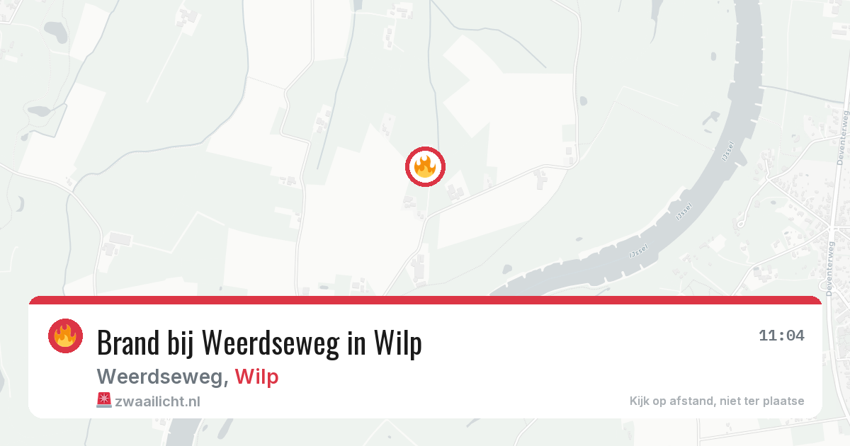 Brand bij Weerdseweg in Wilp — 11 jun 2026