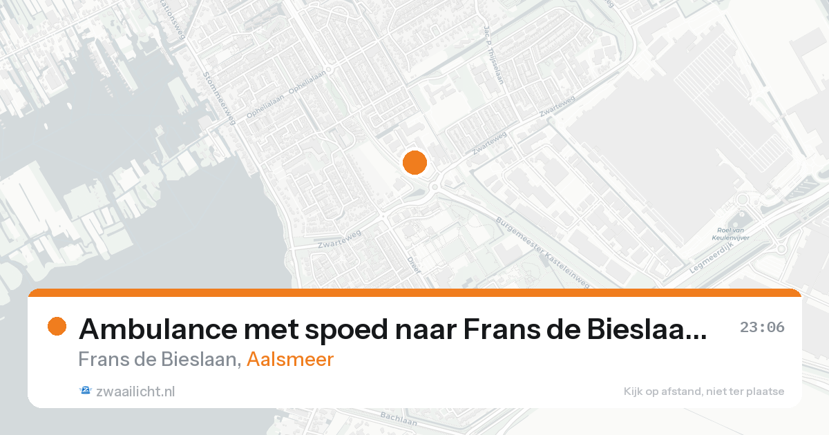 Ambulance met spoed naar Frans de Bieslaan in Aalsmeer — 21 aug 2026