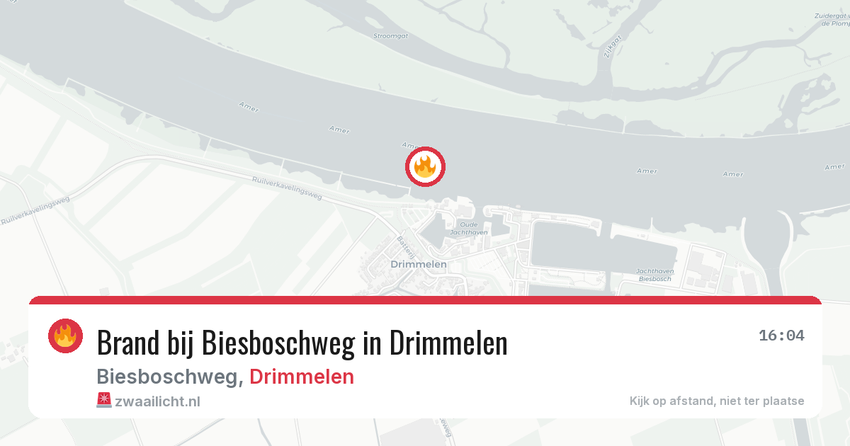 Brand bij Biesboschweg in Drimmelen — 23 mei 2026