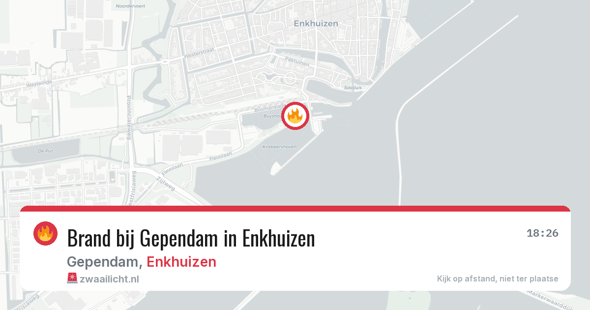 Brand bij Gependam in Enkhuizen — 4 jun 2026