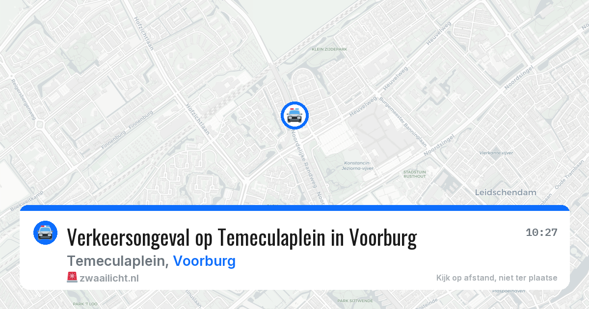 Verkeersongeval op Temeculaplein in Voorburg — 28 jan 2026