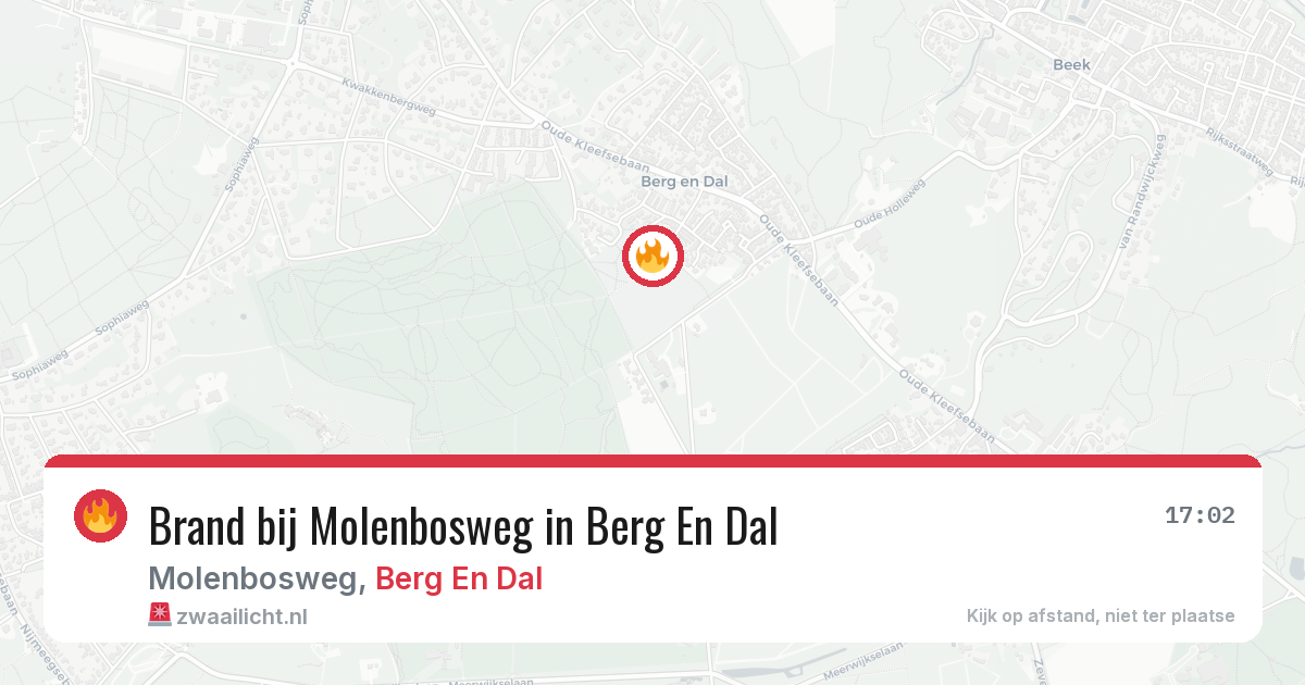 Brand bij Molenbosweg in Berg En Dal — 20 feb 2026
