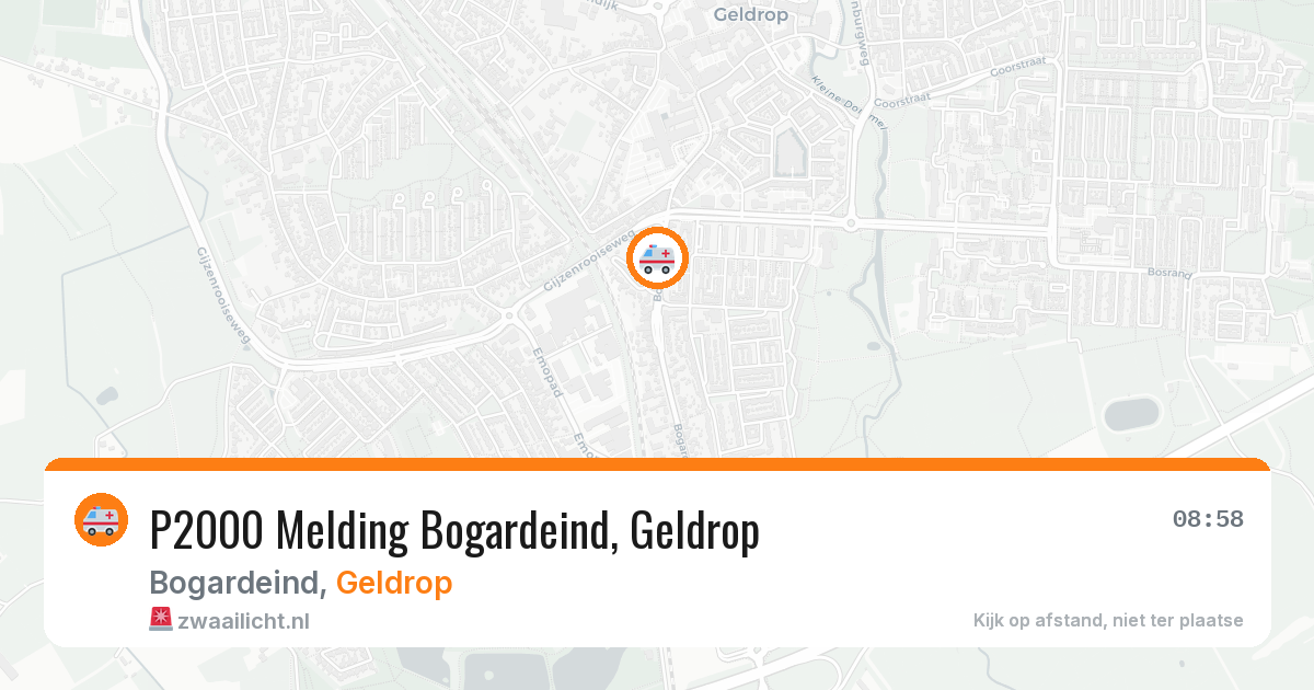 P2000 Melding Bogardeind, Geldrop — 4 mei 2026