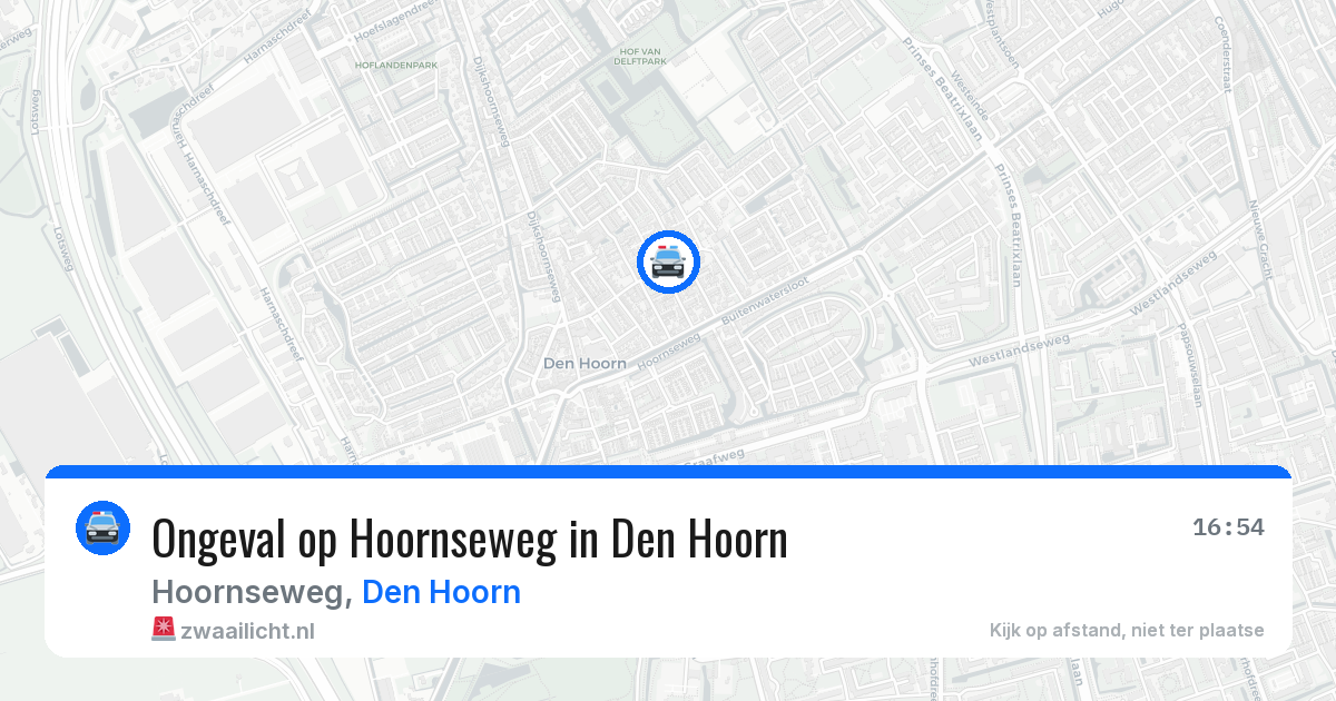 Ongeval op Hoornseweg in Den Hoorn — 26 mei 2026