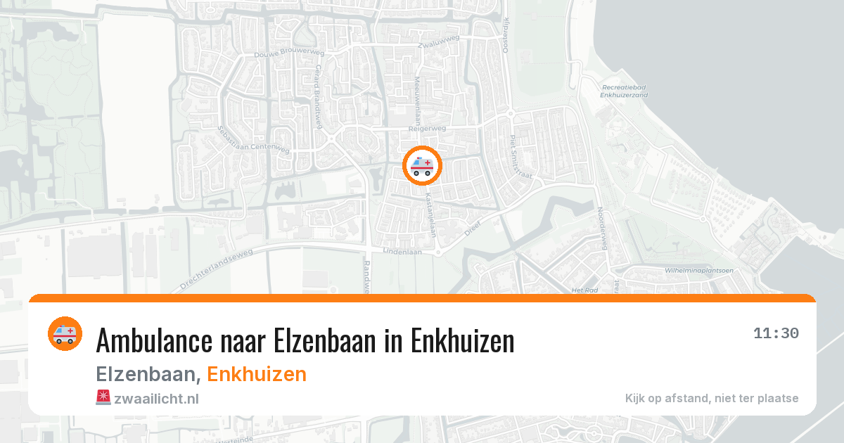 Ambulance naar Elzenbaan in Enkhuizen — 9 mei 2026