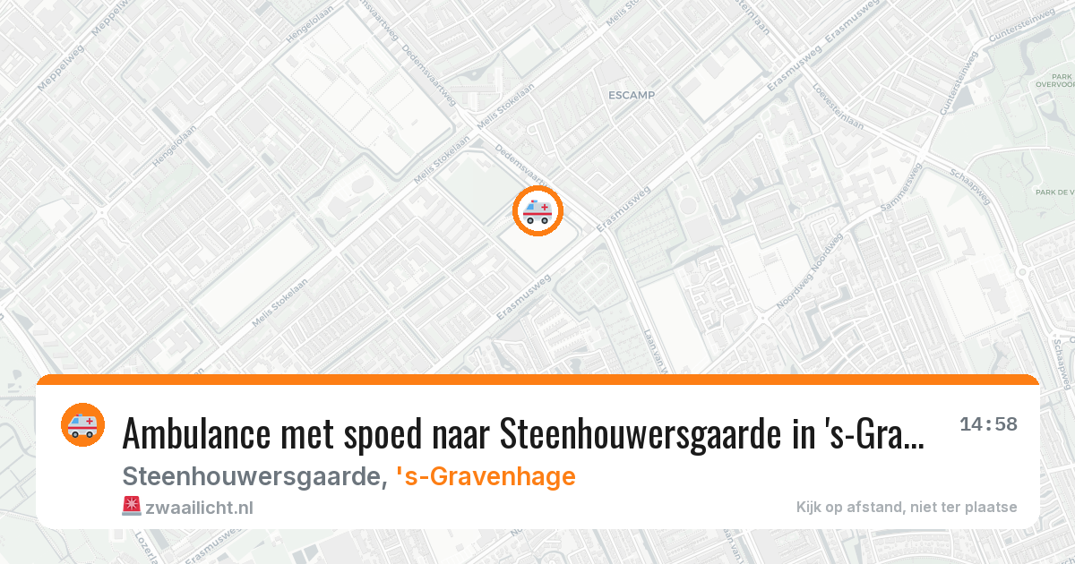 Ambulance met spoed naar Steenhouwersgaarde in 's-Gravenhage — 10 apr 2026